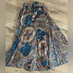 Zara Paisley Midi Skirt